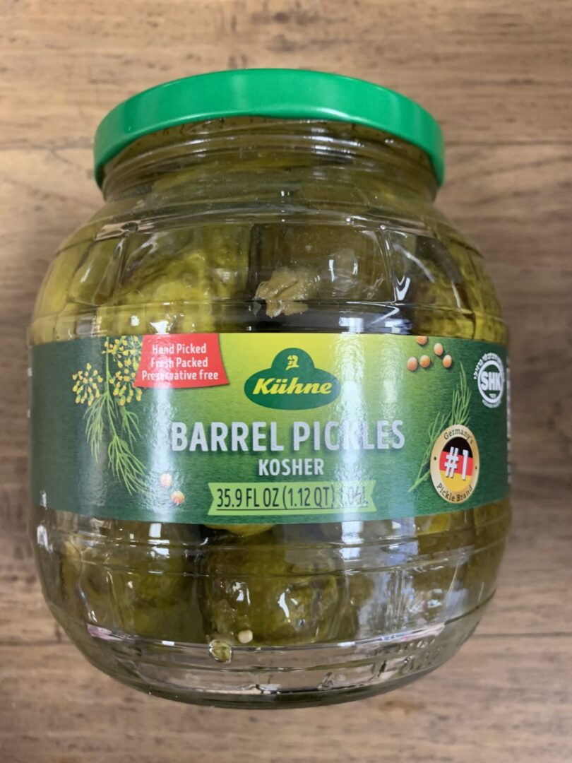 Kuhne Barrel Pickles Dutch Delicious Bakery